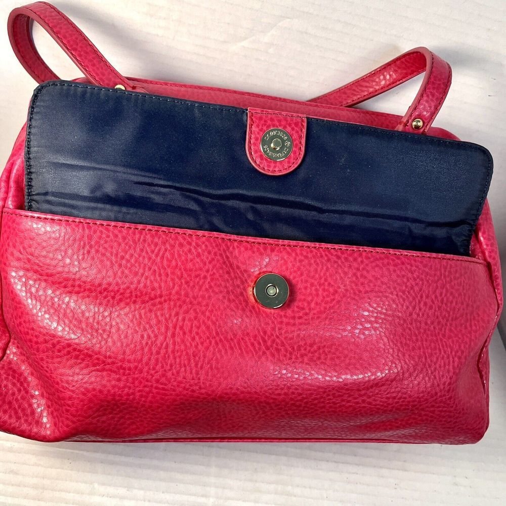 Tommy Hilfiger Pink Doctor Boston Shoulder Bag Satchel Faux Leather Vintage - Picture 8 of 13